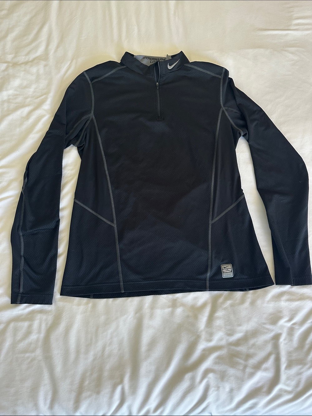 Nike Black Long Sleeve 1/4 Zip Athletic Top